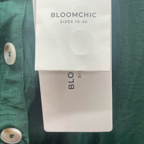 New BloomChic Solid Button Pocket Elastic Waist
Knotted Shoulder Jumpsuit 12 L - Picture 12 of 13